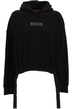 HUGO BOSS Hættetrøje med logo-applikation