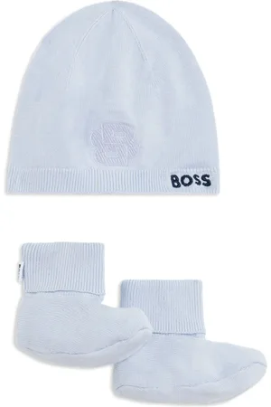 HUGO BOSS Hue og hjemmesko-sæt med broderet logo