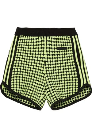 adidas Houndstoothmønstrede shorts i hæklet strik