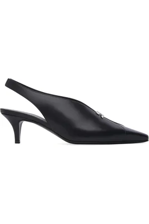 Courrèges Slingback-sko i læder med logoplade