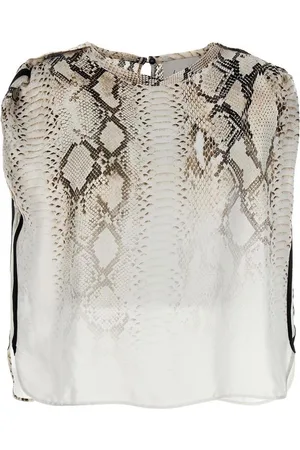 NUDE Bluse med slangetryk