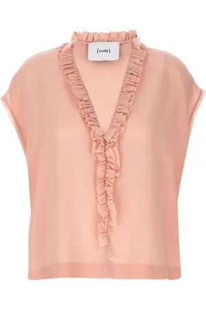 NUDE Bluse med flæser