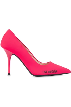 Moschino Pumps i gedeskind med logotryk