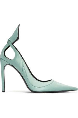 Nina Ricci 105mm pumps i satin med ankelrem