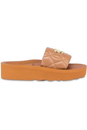 Moschino Quiltet lædersandaler