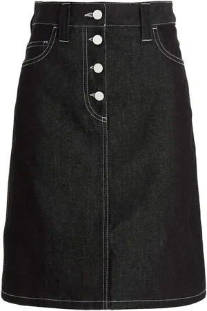 SUNNEI Mellemlang nederdel i denim