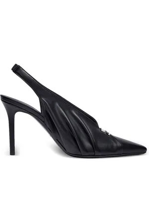 Courrèges Draperede slingback-pumps i imiteret læder