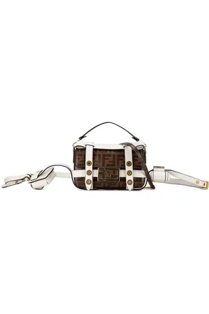 Fendi Mini Cage baguette satchel-taske med Zucca-mønster fra 2019-2023