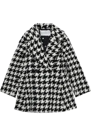 Nina Ricci Houndstooth-mønstret frakke