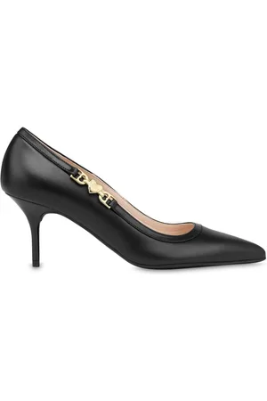 Moschino Pumps i læder med logoplade