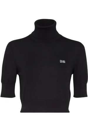 Dsquared2 Cropped D2 top med rullekrave