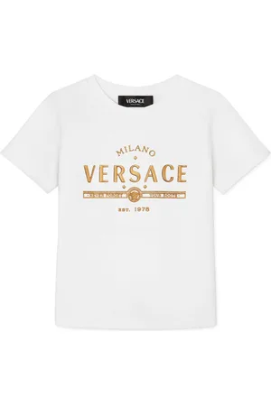 VERSACE T-shirt med glimmerlogo
