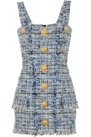 Balmain Kort kjole i tweed