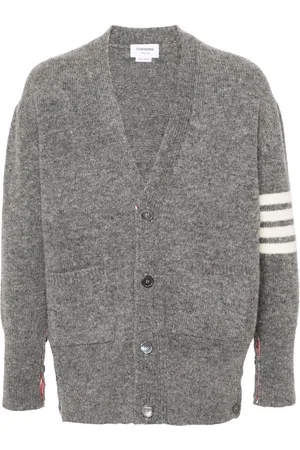 Thom Browne Meleret cardigan med 4-Bar-detalje