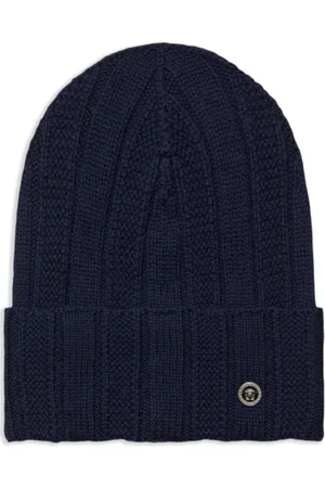 VERSACE Ribstrikket hue med Medusa-hoved