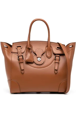 Ralph Lauren Soft Ricky 33 tote i læder