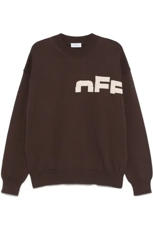 OFF-WHITE Sweater med Intarsia-logo