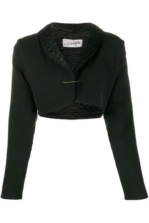 Jean Paul Gaultier Quiltet bolero-jakke med revers fra 1985