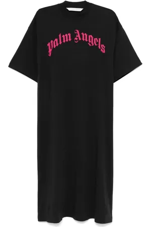 Palm Angels Lang kjole med buet logo
