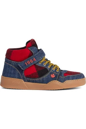 Dsquared2 Low-top sneakers i denim med paneler