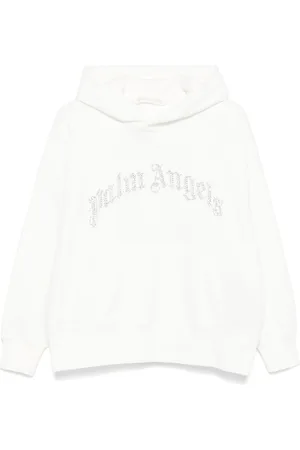 Palm Angels Hættetrøje med krystaludsmykning og logo