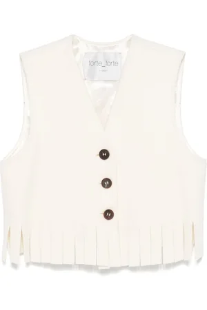 FORTE FORTE Vest med frynser