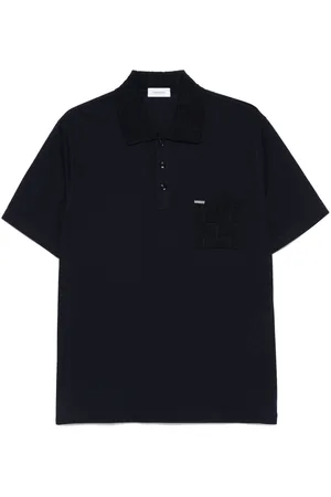 Salvatore Ferragamo Polo med V-hals og jacquard-lomme
