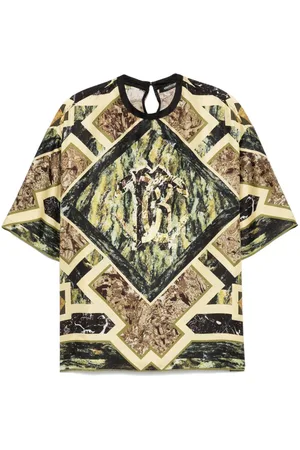 Roberto Cavalli T-shirt med marmortryk
