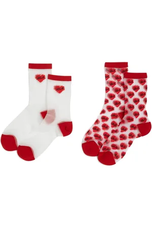 Karl Lagerfeld K/heart strømper i mesh (pakke med to)
