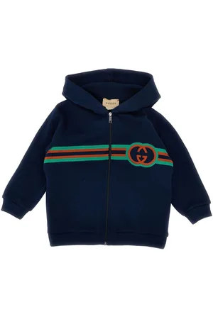 Gucci Hættetrøje med broderet logo og lynlås