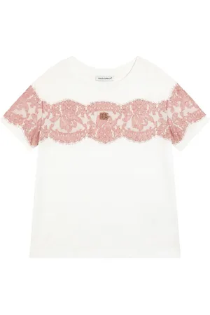 Dolce & Gabbana T-shirt med blondedetalje
