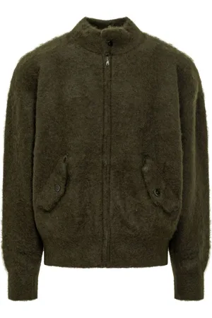 LANEUS Cropped cardigan med børstet effekt