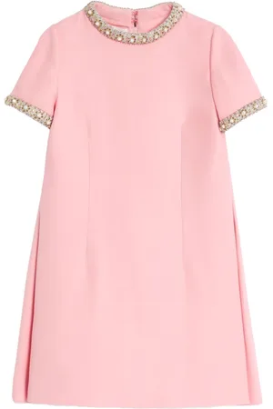 VALENTINO GARAVANI Kort broderet Crepe Couture kjole