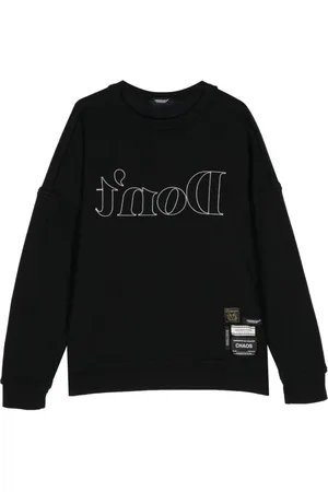 UNDERCOVER Sweatshirt med sænket skulder og slogan-broderi