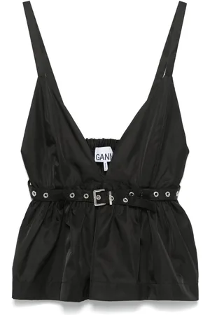 Ganni Duchesse top med stropper