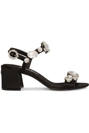 Dolce & Gabbana 60 mm sandaler med krystaludsmykning