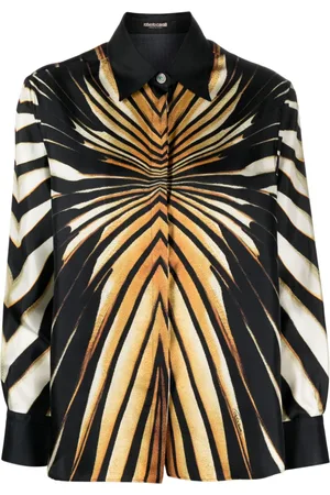 Roberto Cavalli Skjorte med abstrakt tryk