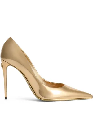 Dolce & Gabbana Pumps med metallisk finish og logo