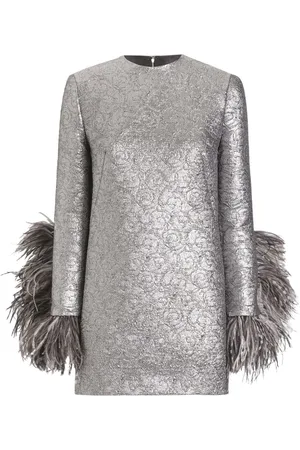 Dolce & Gabbana Kort kjole med fjerdetaljer
