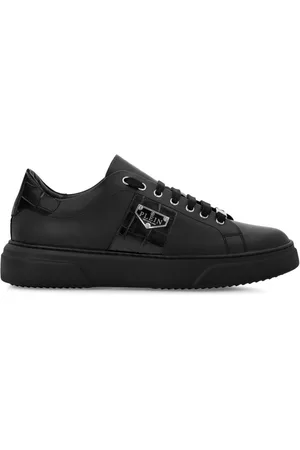 Philipp Plein Sneakers i læder med Triangle Plein-plade