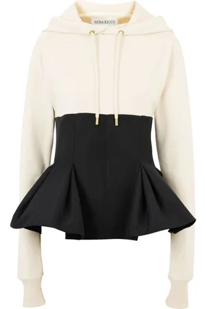 Nina Ricci Hættetrøje med kontrast-peplum