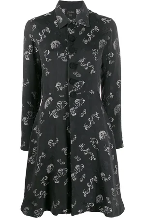 Jean Paul Gaultier Skjortekjole i jacquard med drage fra 1994
