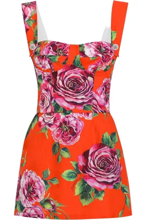 Dolce & Gabbana Kort kjole med blomstertryk