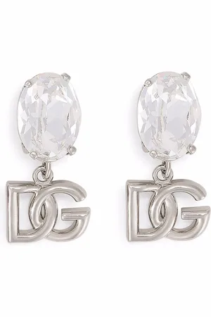 Dolce & Gabbana Krystaludsmykkede øreringe med logo