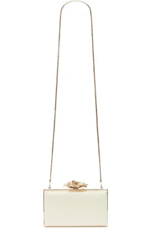 Victoria Beckham Frame Flower satin clutch