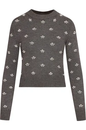 Oscar de la Renta Pearl Cabochon sweater