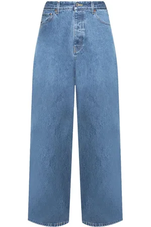 Vetements Jeans med brede ben og logosyninger