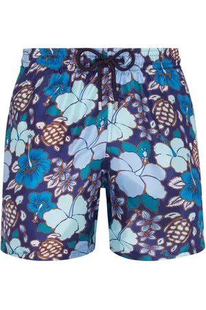 Vilebrequin Badeshorts med tropisk skildpaddetryk