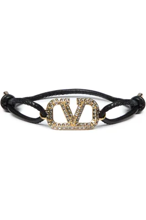 VALENTINO GARAVANI Læderarmbånd med Vlogo