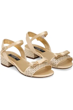 Dolce & Gabbana Sandaler med rhinstenudsmykning og glitter
